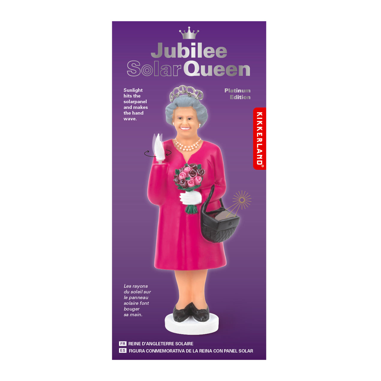 希少 Kikkerland Solar Queen エリザベス女王 90th Solar Queen Platinum Jubilee Edition – Kikkerland Design Inc