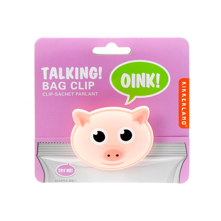 Bag Clip + Talking Pig