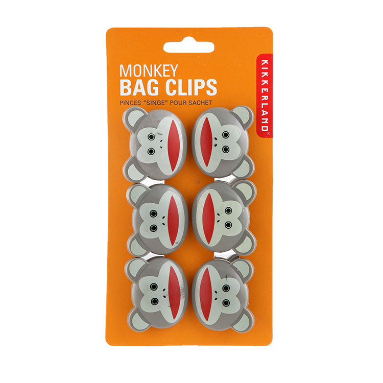 Bag Clips 6 Set + Monkeys