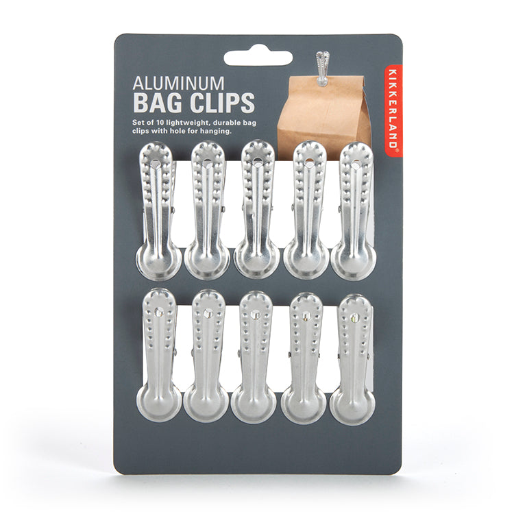 Aluminum Bag Clips S/10