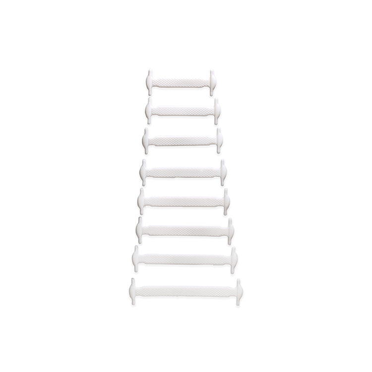 White No-Tie Shoe Bands