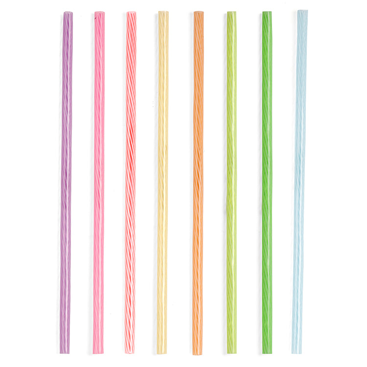 Rainbow Reusable Straws 8 Inch