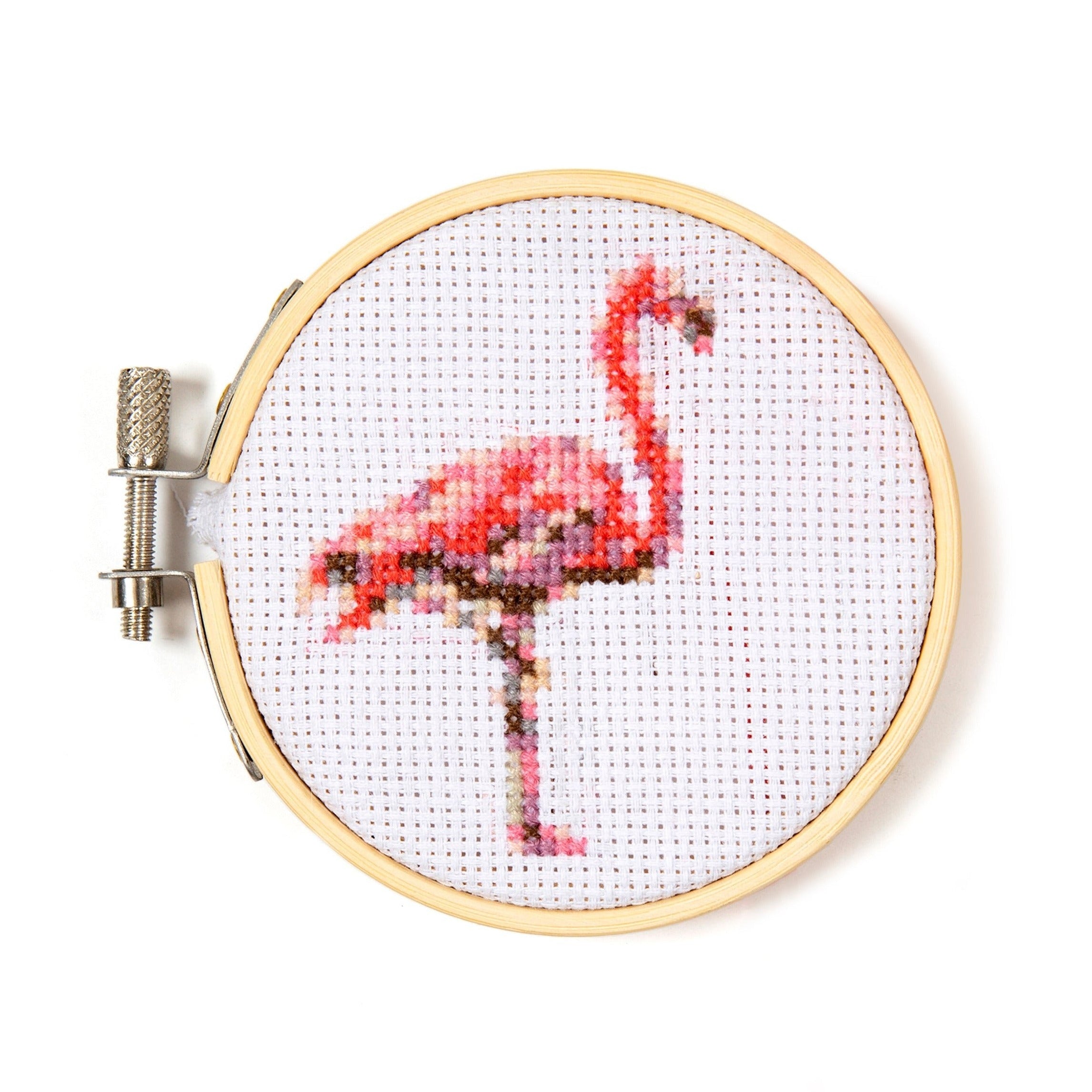 Pretty Flamingo' Mini Cross Stitch Kit – The Make Arcade