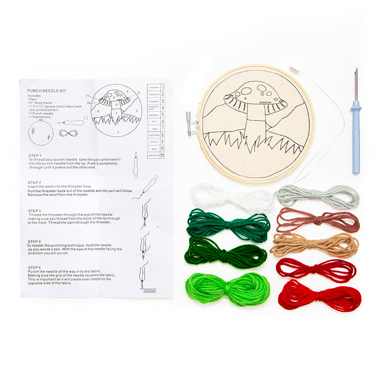 Mushroom Punch Needle Kit – Kikkerland Design Inc