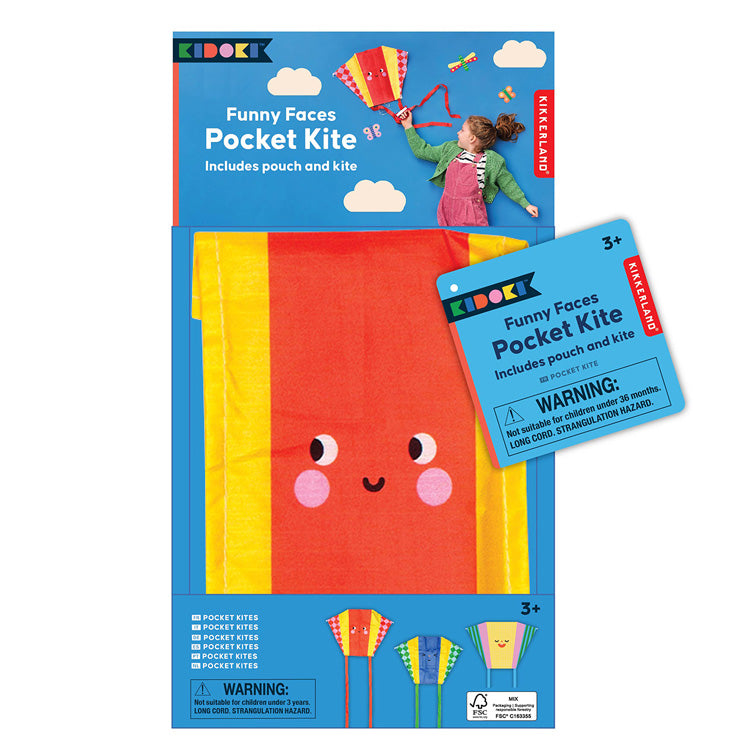Kidoki Funny Faces Pocket Kites
