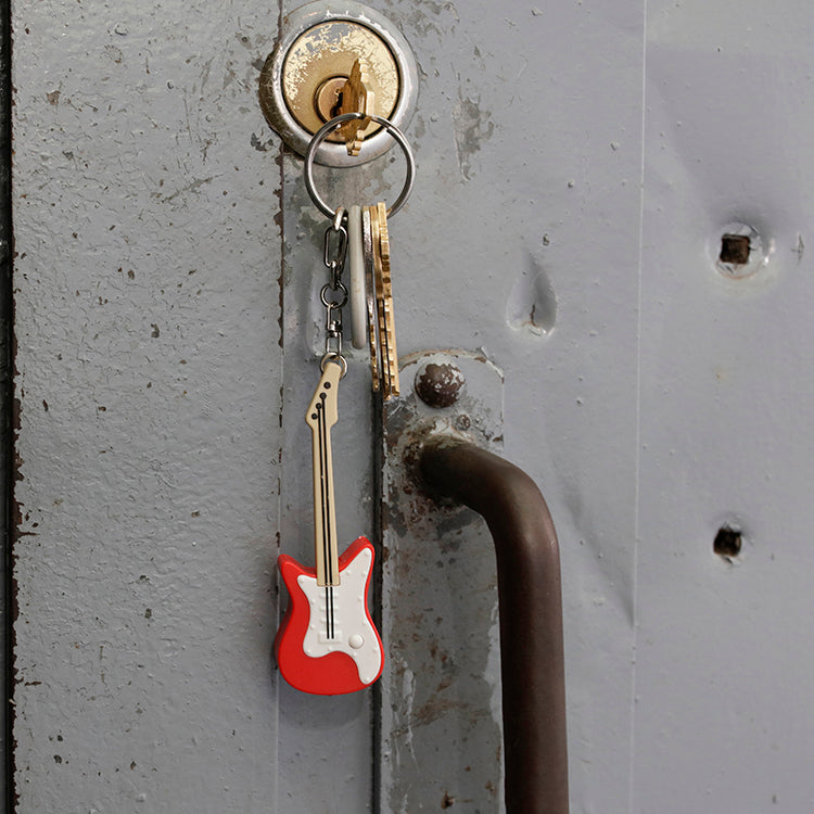 Guitar Keychain Asst Red/Black