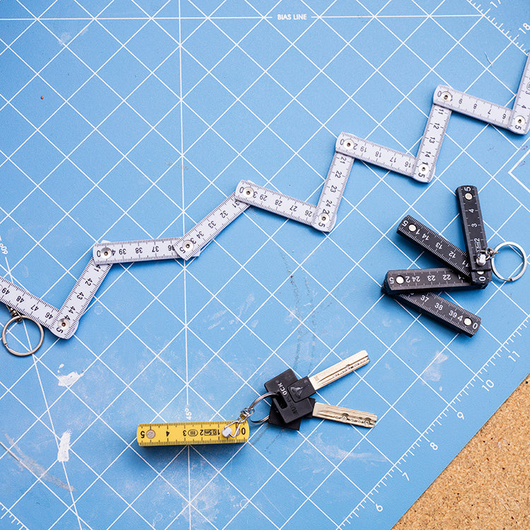 Mini Folding Ruler Keyring