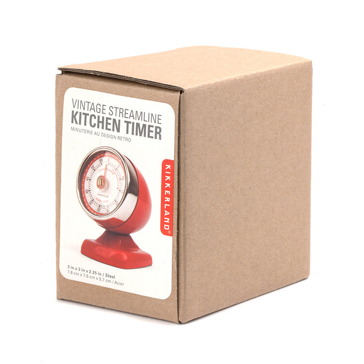 Vintage Streamline Kitchen Timer + Red