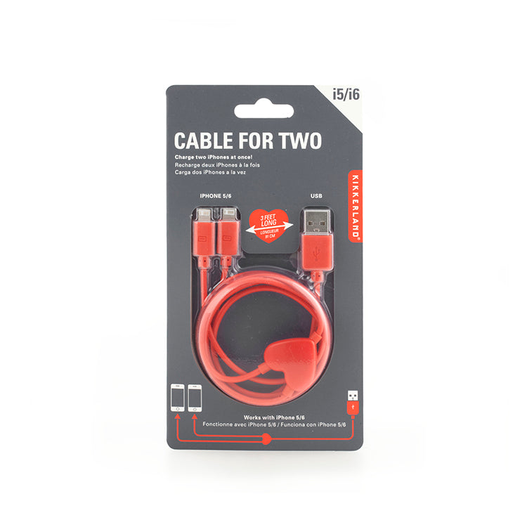 Dual Heart iPhone Charging Cable