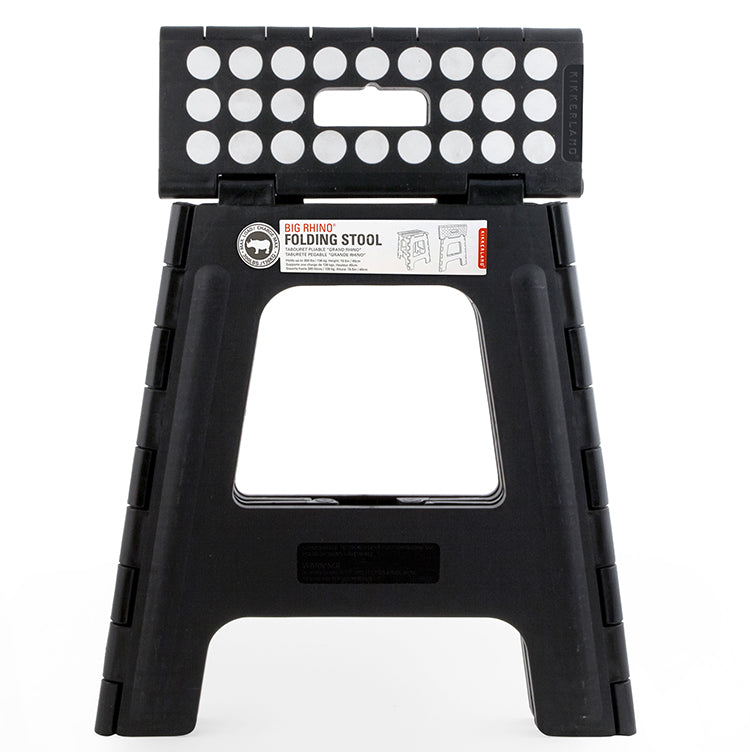 Step Stool Folding Tall Black