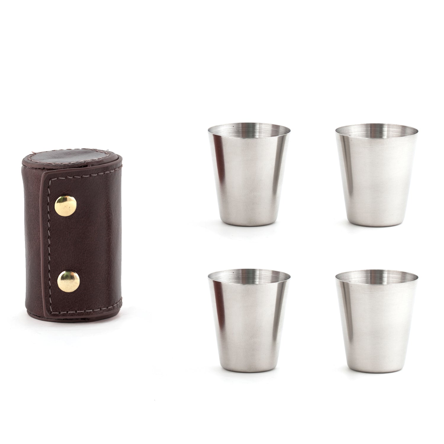 Shot Glasses with Leather Case