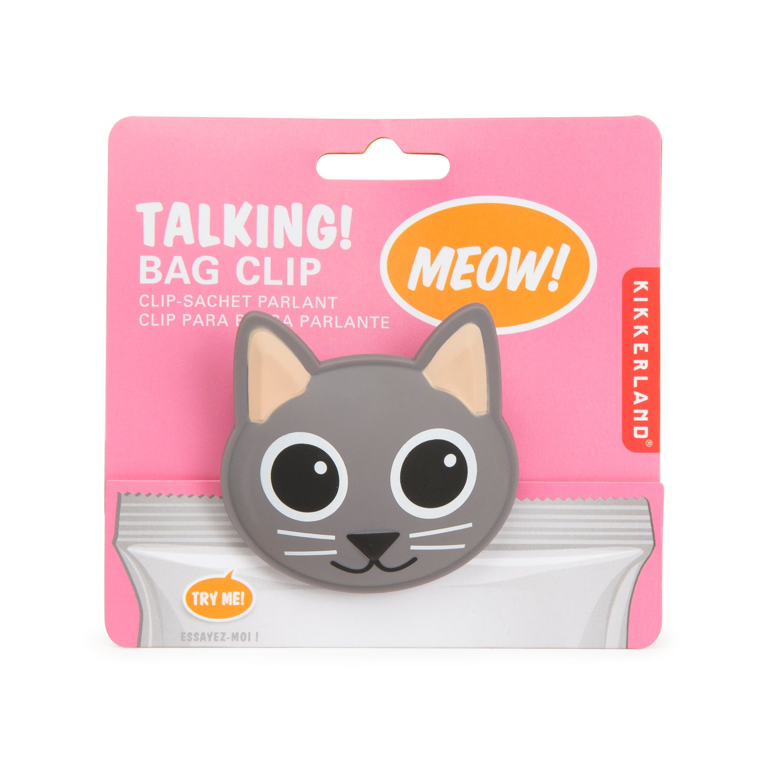 Cat Talking Bag Clip
