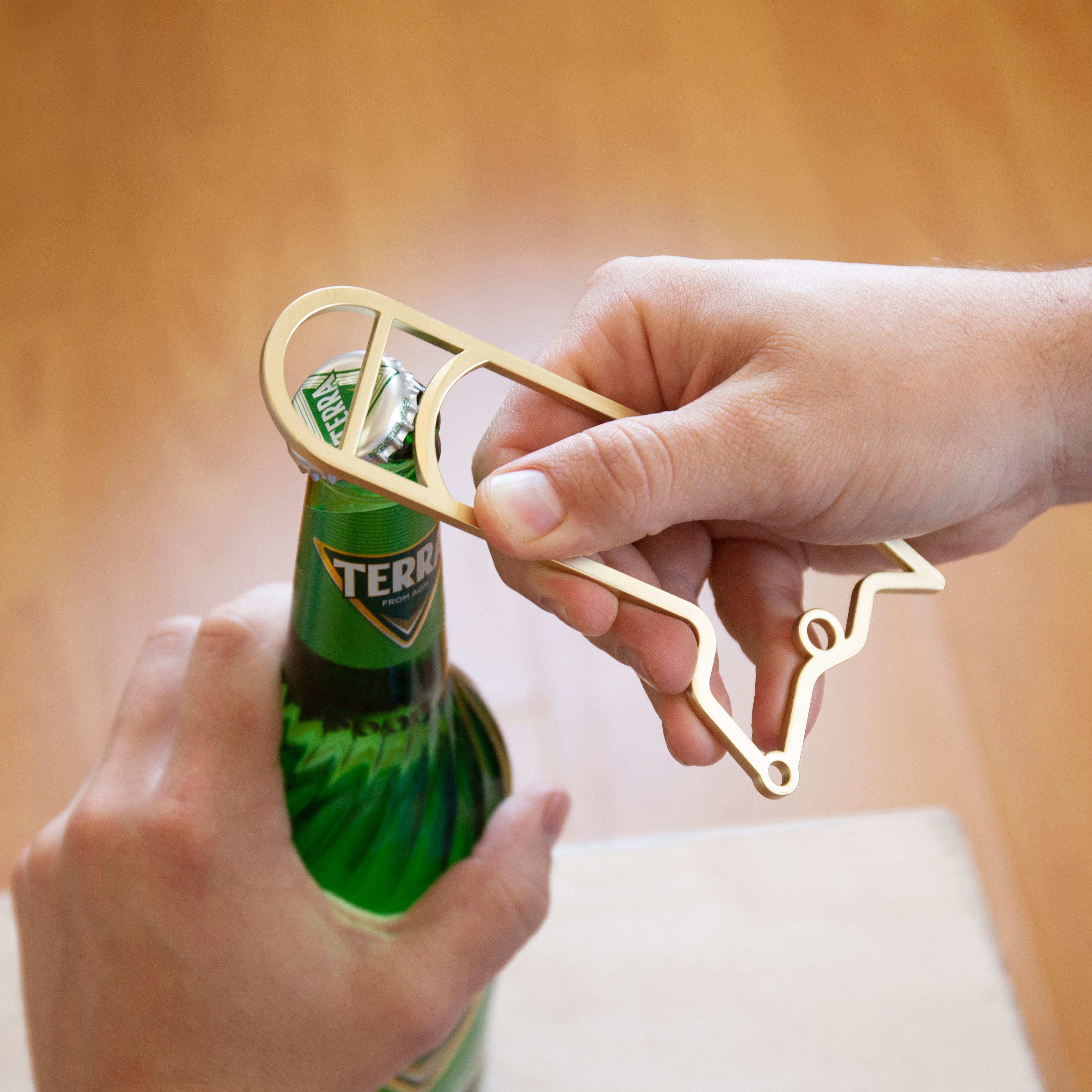 One-Handed Bottle Opener