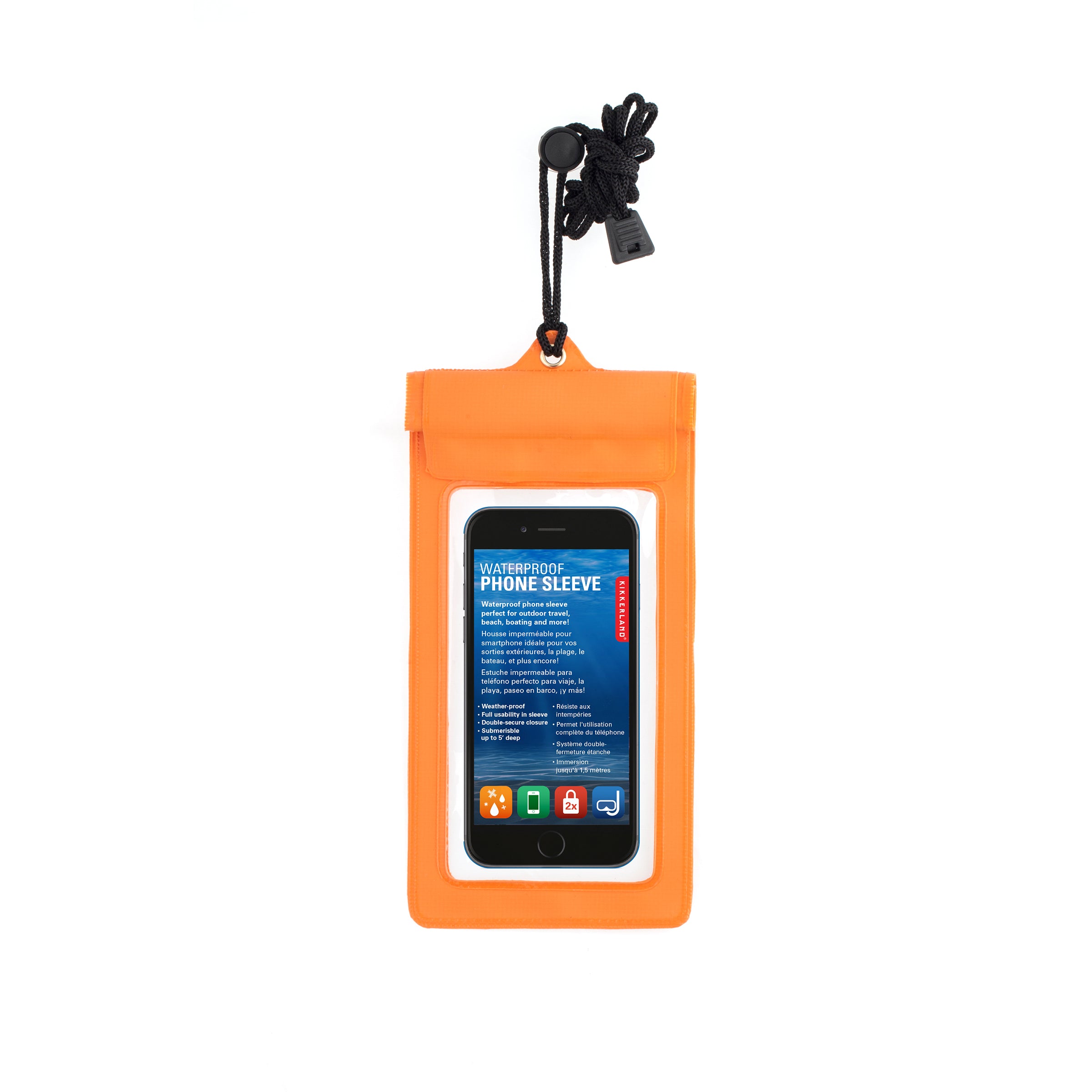 Orange Waterproof Phone Sleeve – Kikkerland Design Inc