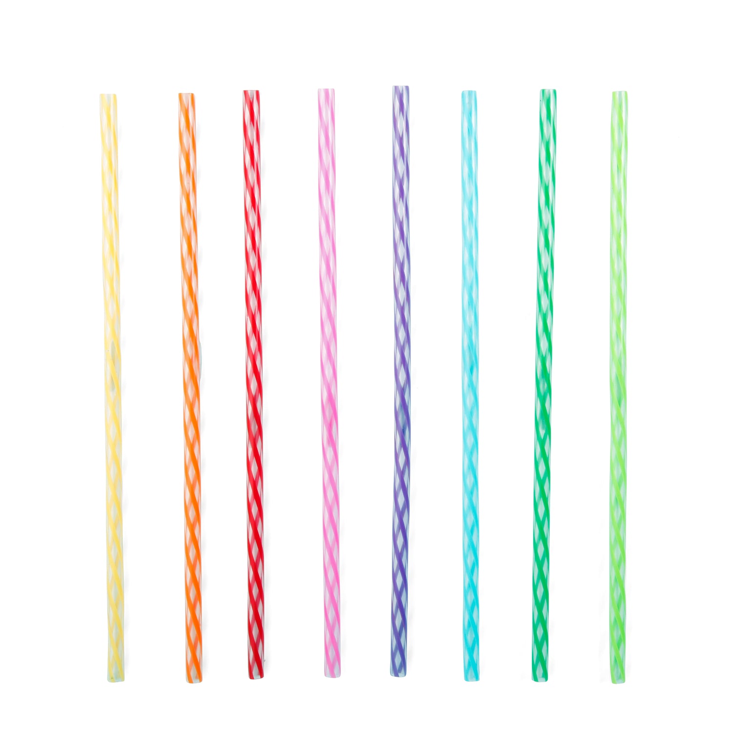 Tall Rainbow Reusable Straws