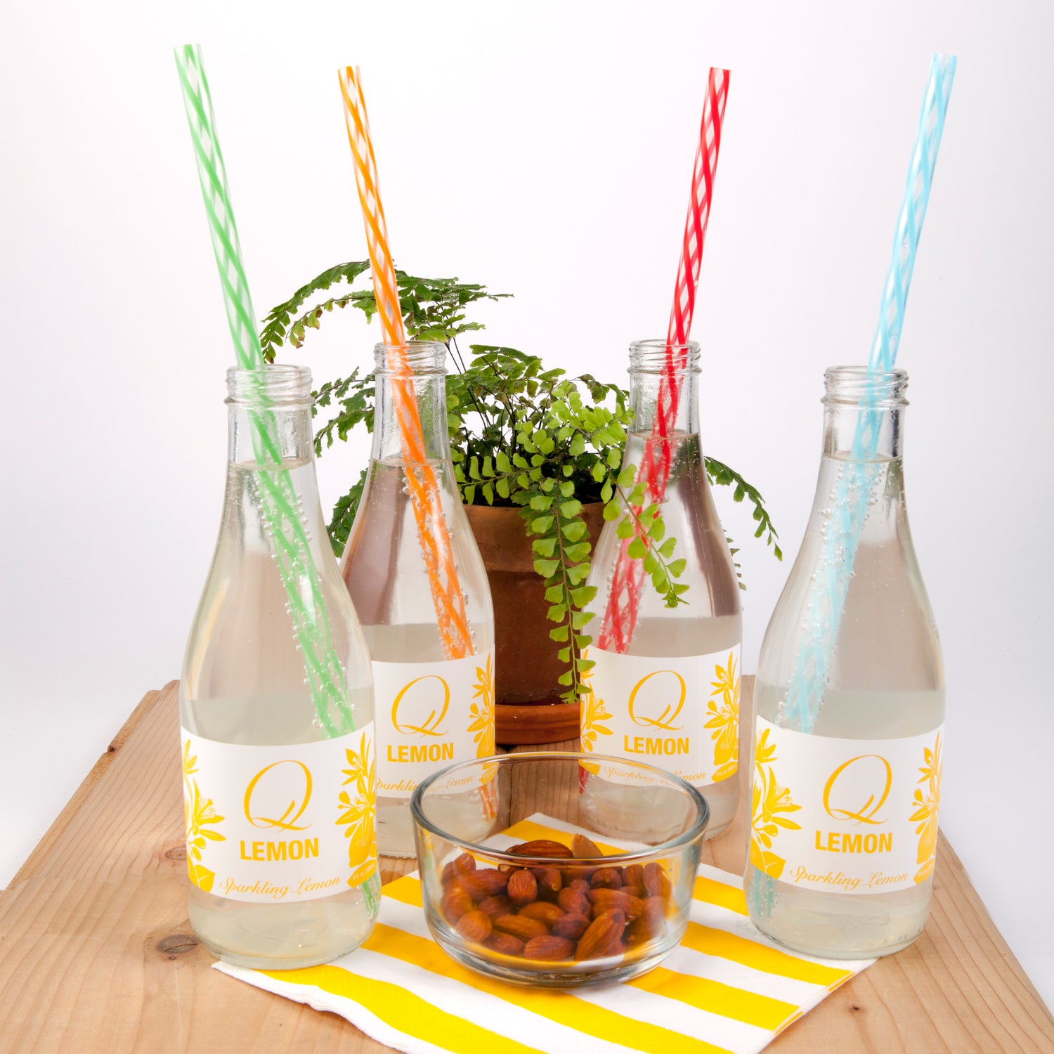 Tall Rainbow Reusable Straws