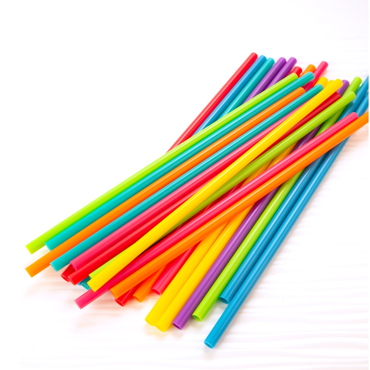 11â Bright Color Reusable Straws