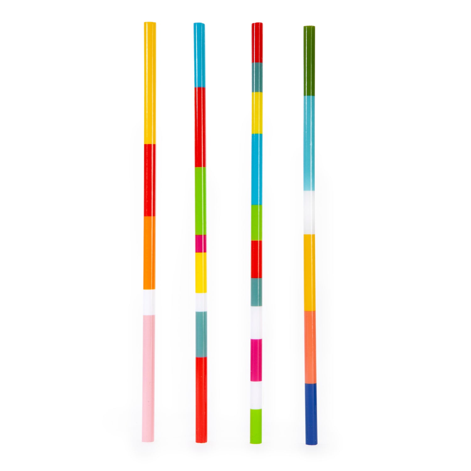 Color Block Reusable Straws