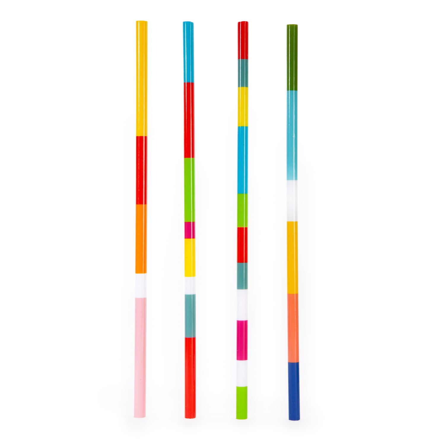 Color Block Reusable Straws