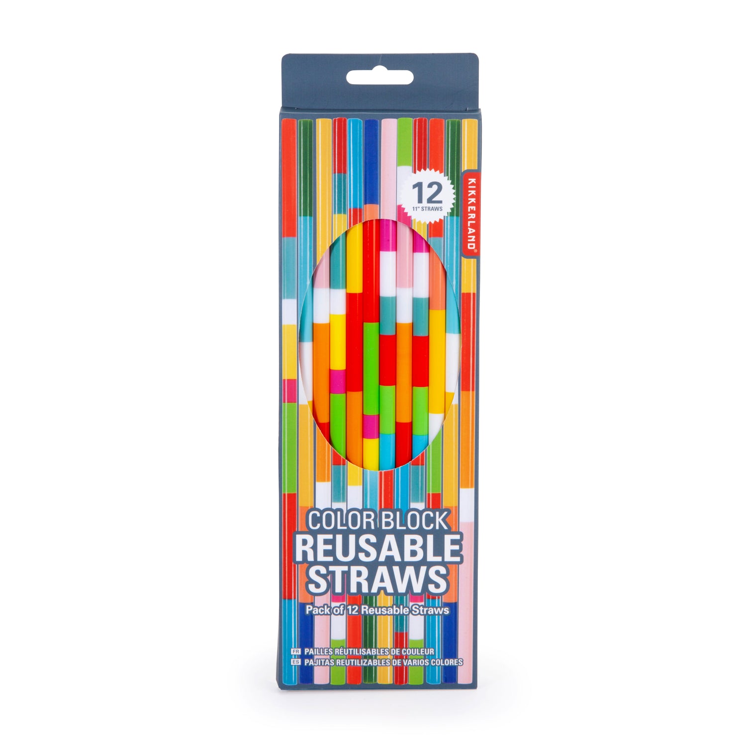 Color Block Reusable Straws