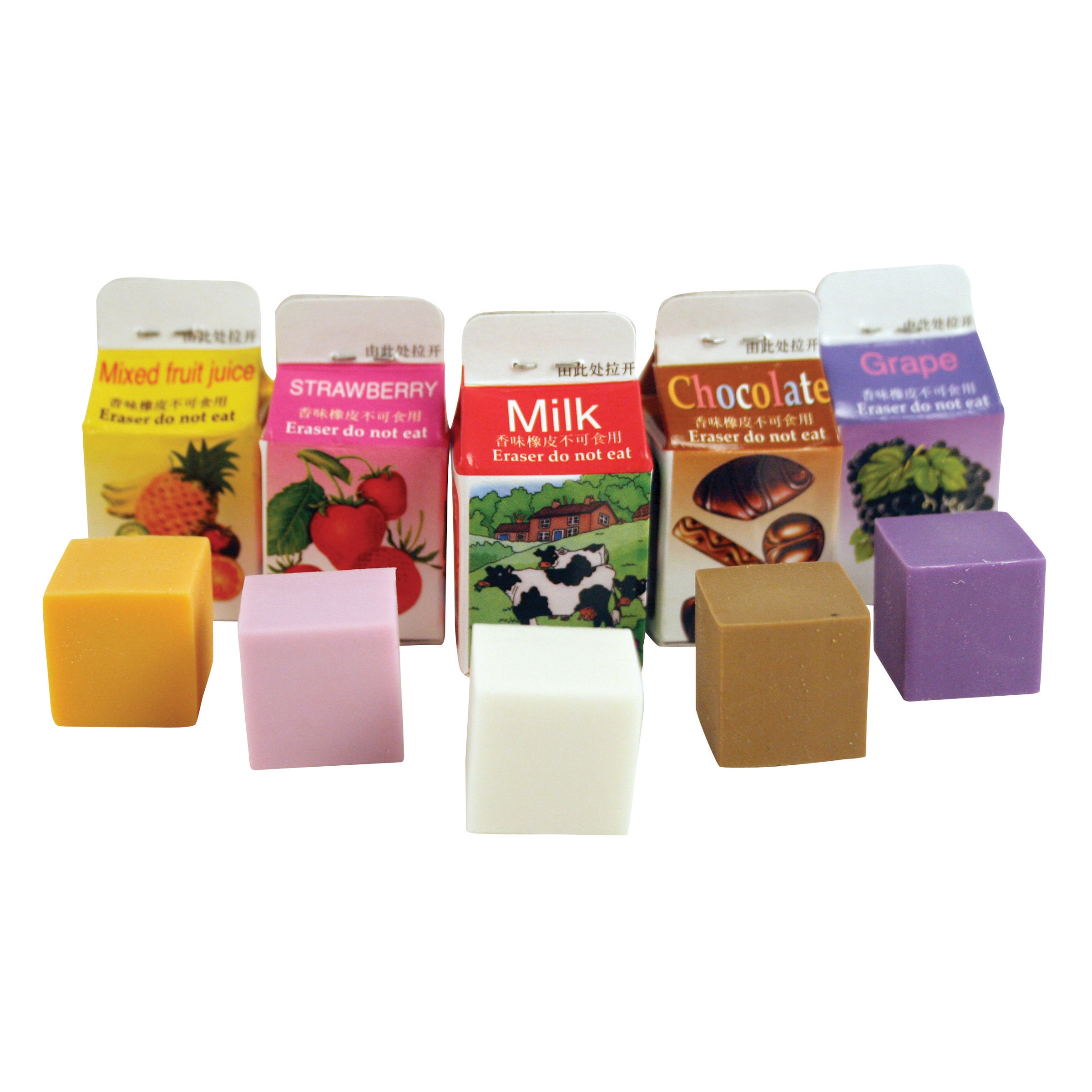Kikkerland | Milk Carton Scented Erasers