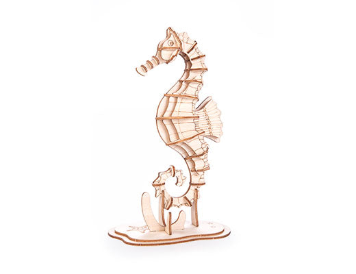Seahorse 3D Wooden Puzzle premade Sample