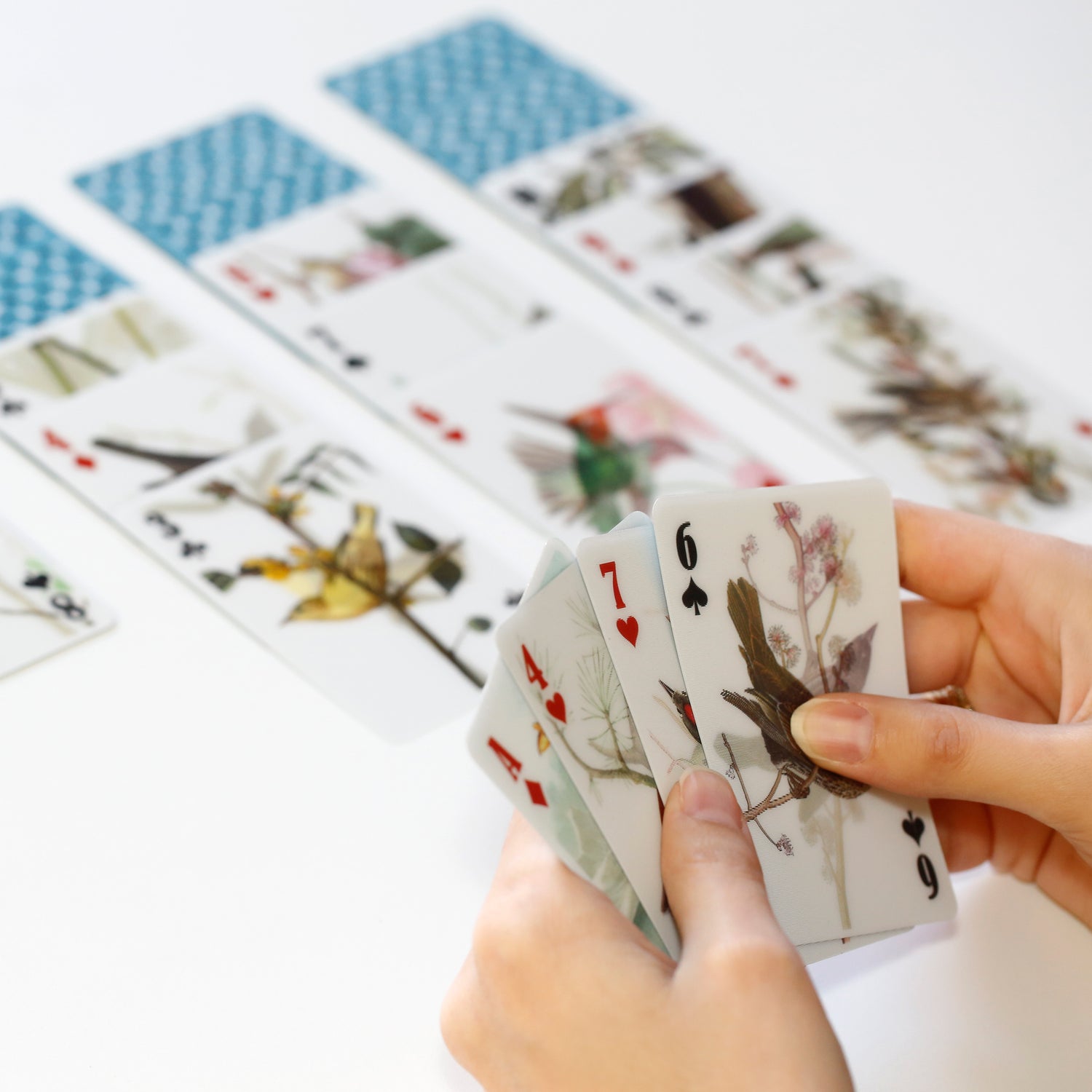 3-D Bird playing cards
