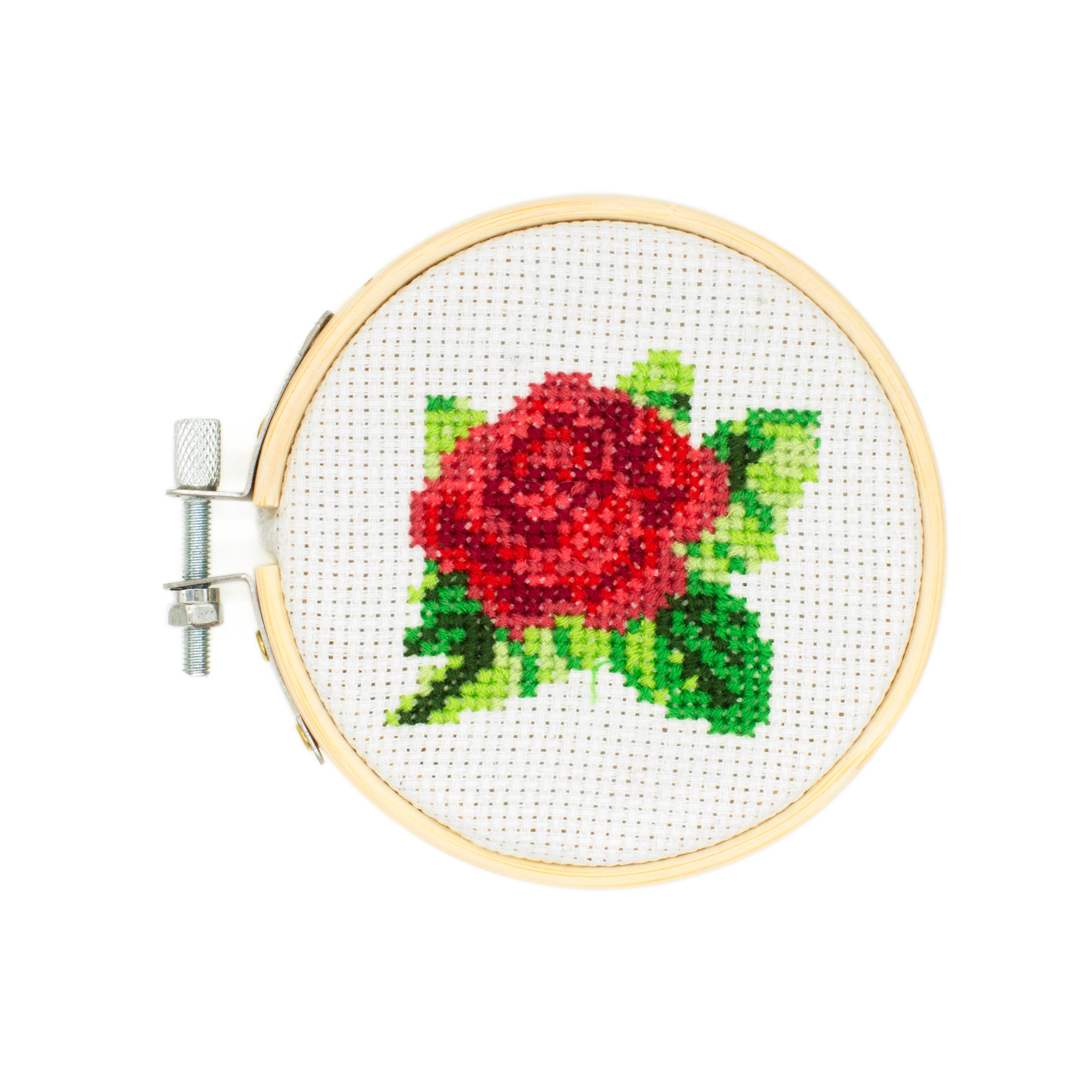 Embroidery Starter Kit, Cross Stitch Kit with Floral Pattern, Embroidery Hoop, Color Threads and Tools, Cat and Flower
