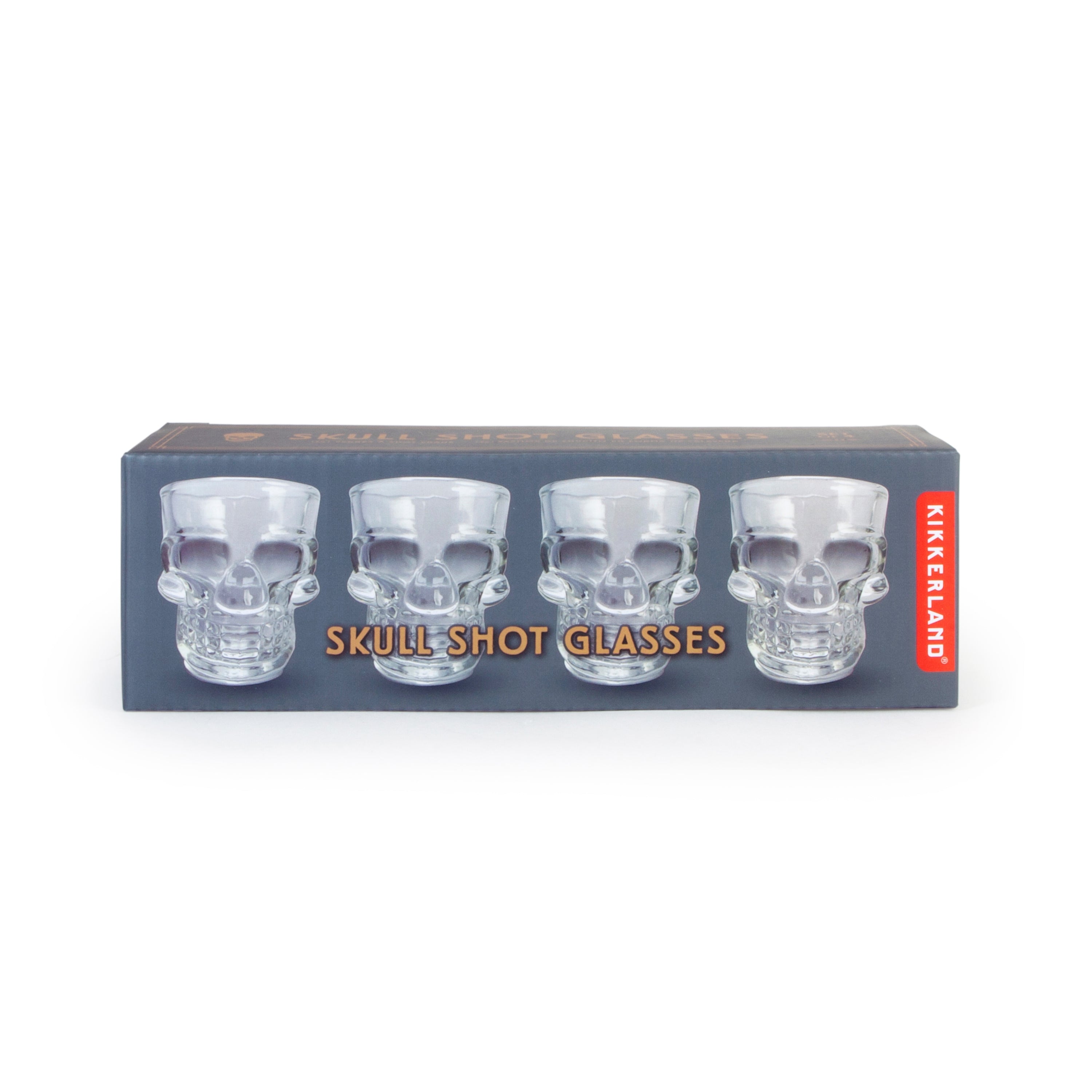 Glass Skull Double Shot Glasses - Set of 2