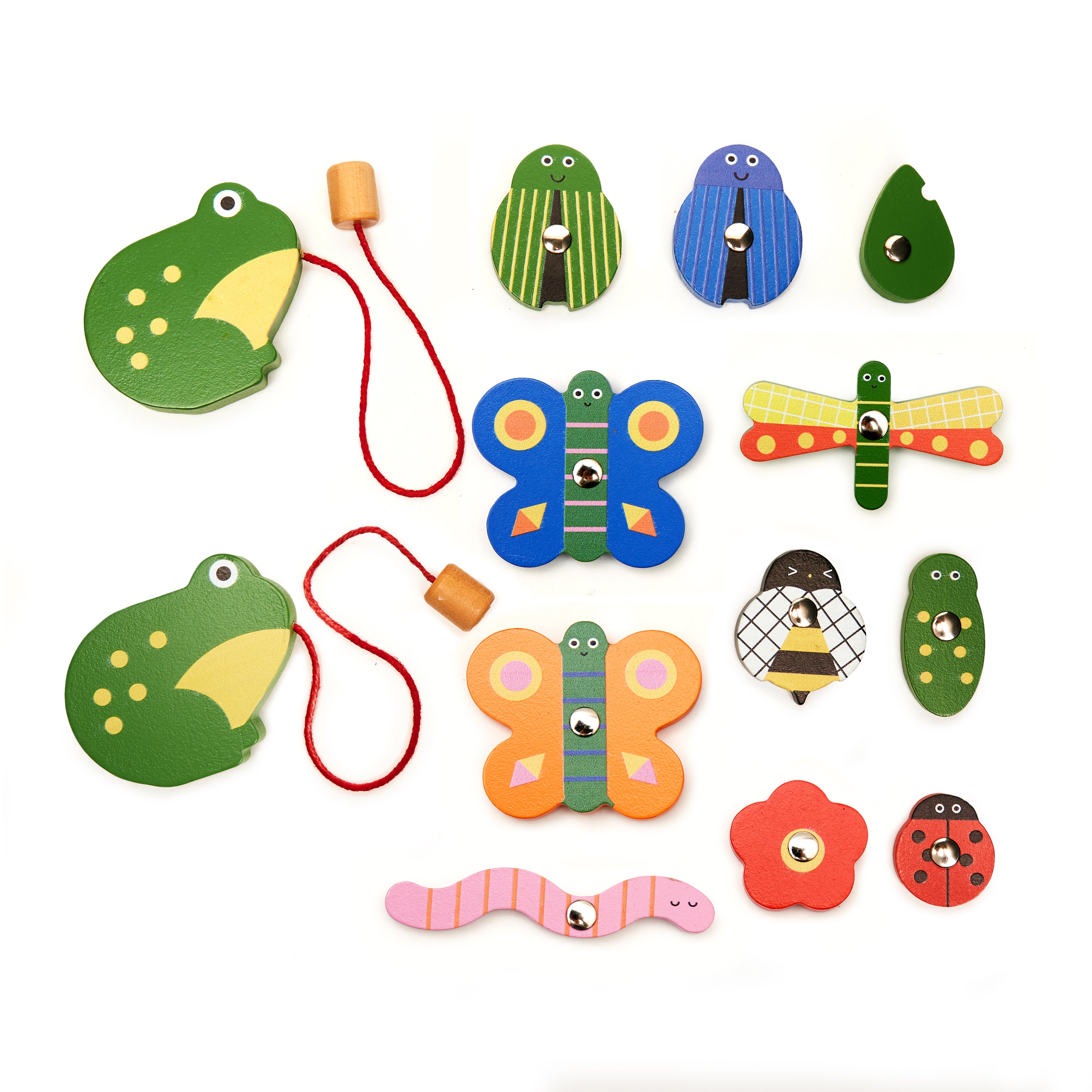 Magnetic Wooden Fishing Toy Set - Fishing Game Lets Nepal