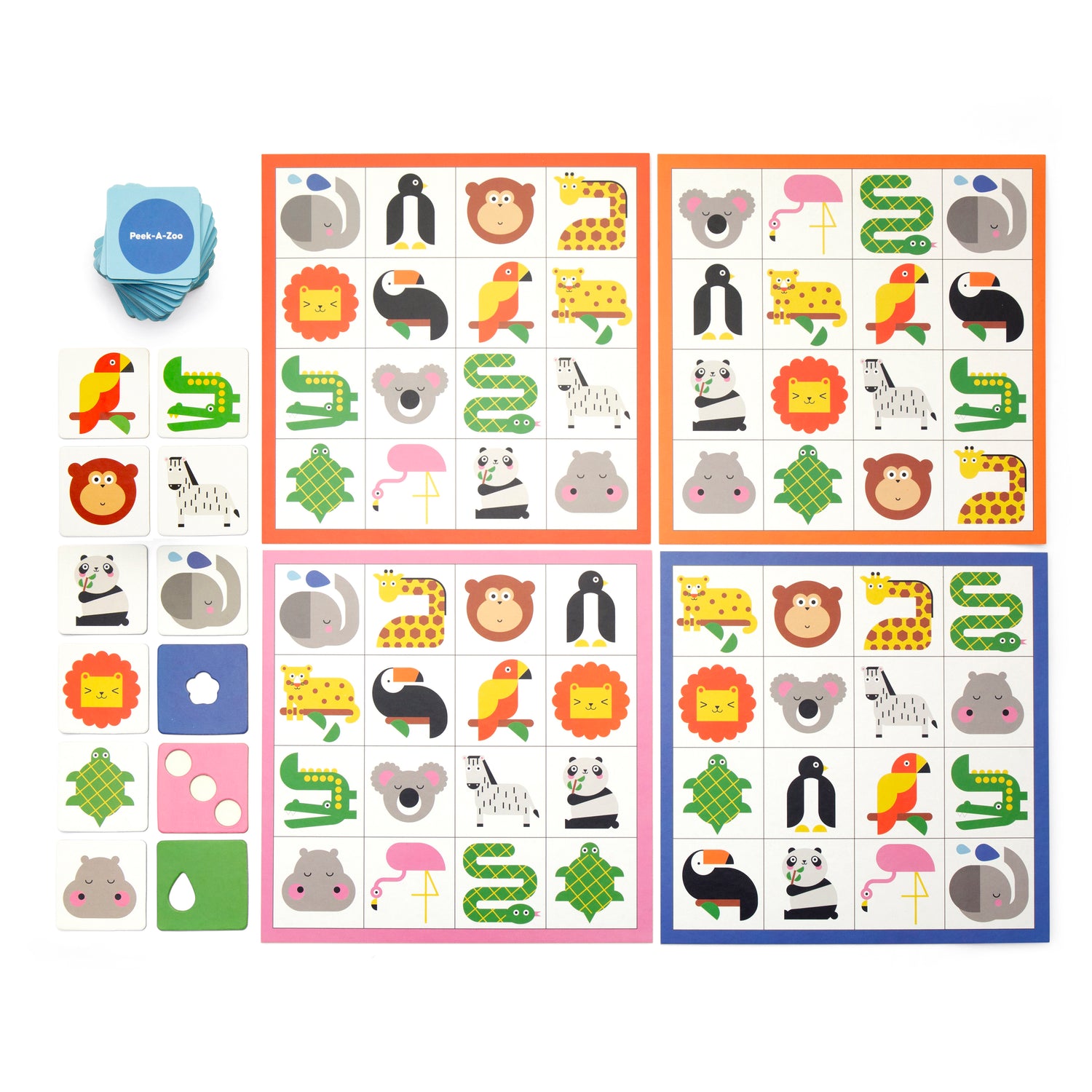 Kidoki Peek-A-Zoo Bingo Game