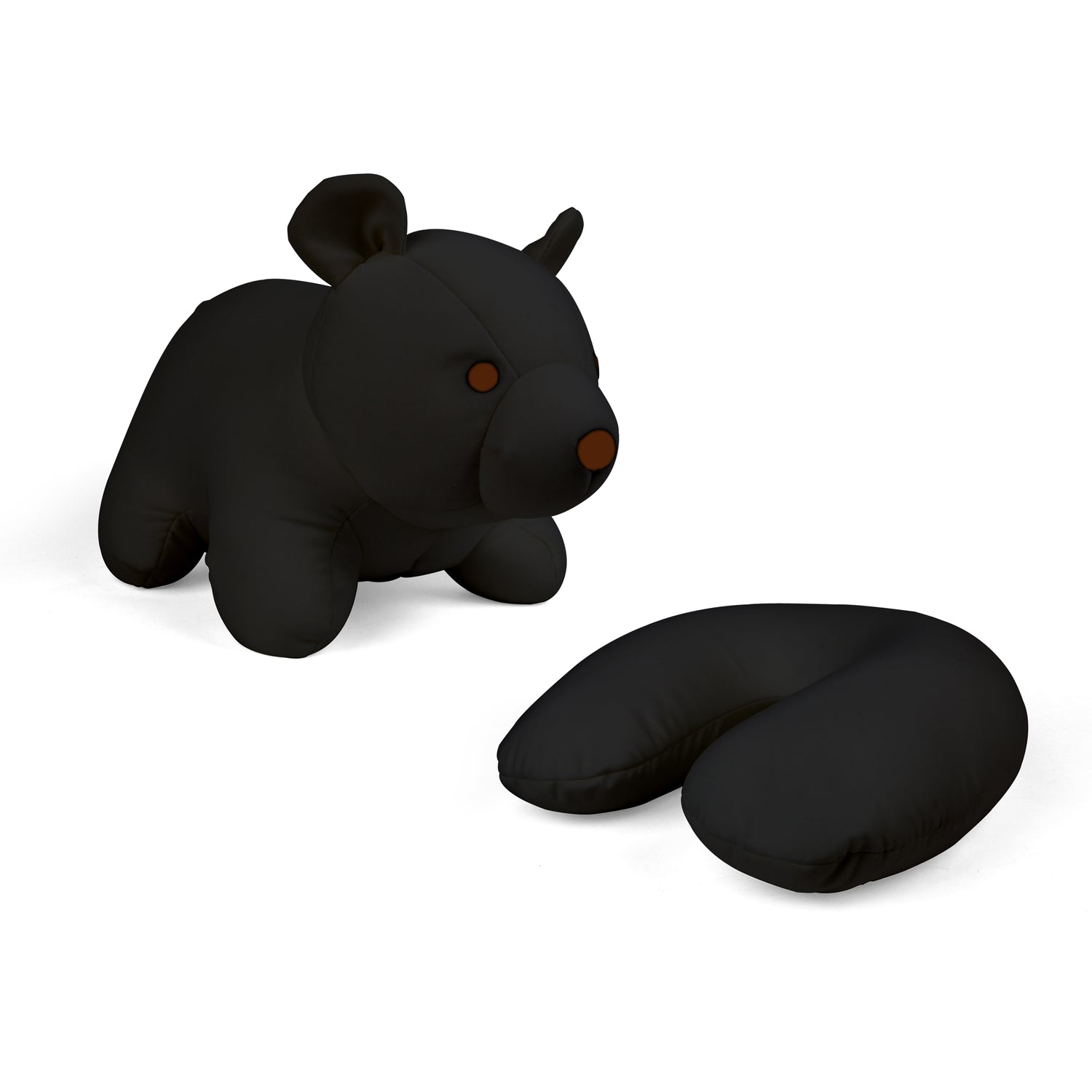 Black Bear Zip & Flip Travel Pillow
