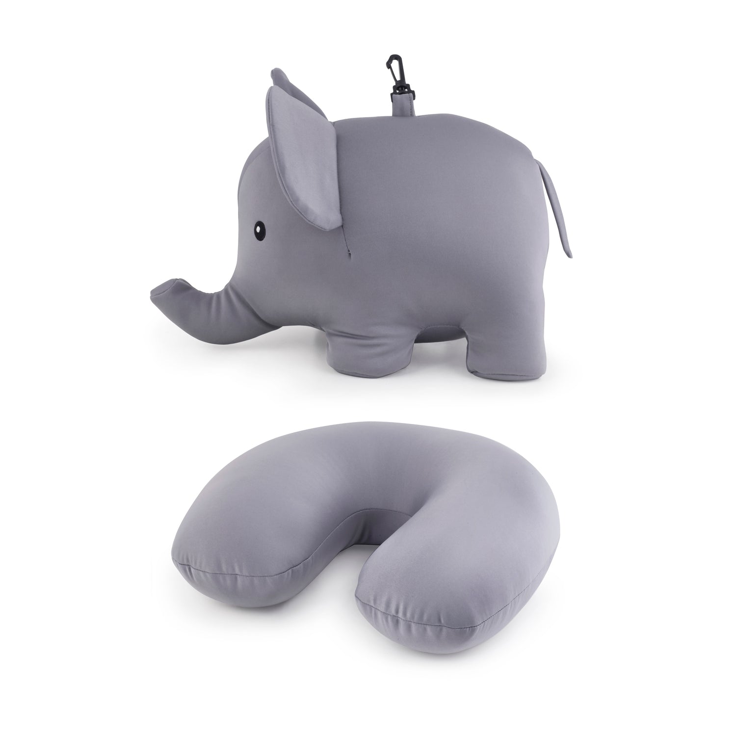 Elephant Zip & Flip Travel Pillow