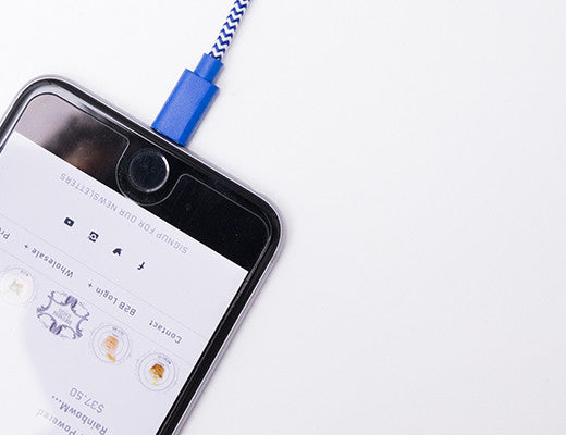 Chevron Cotton Bradied Charging Cord