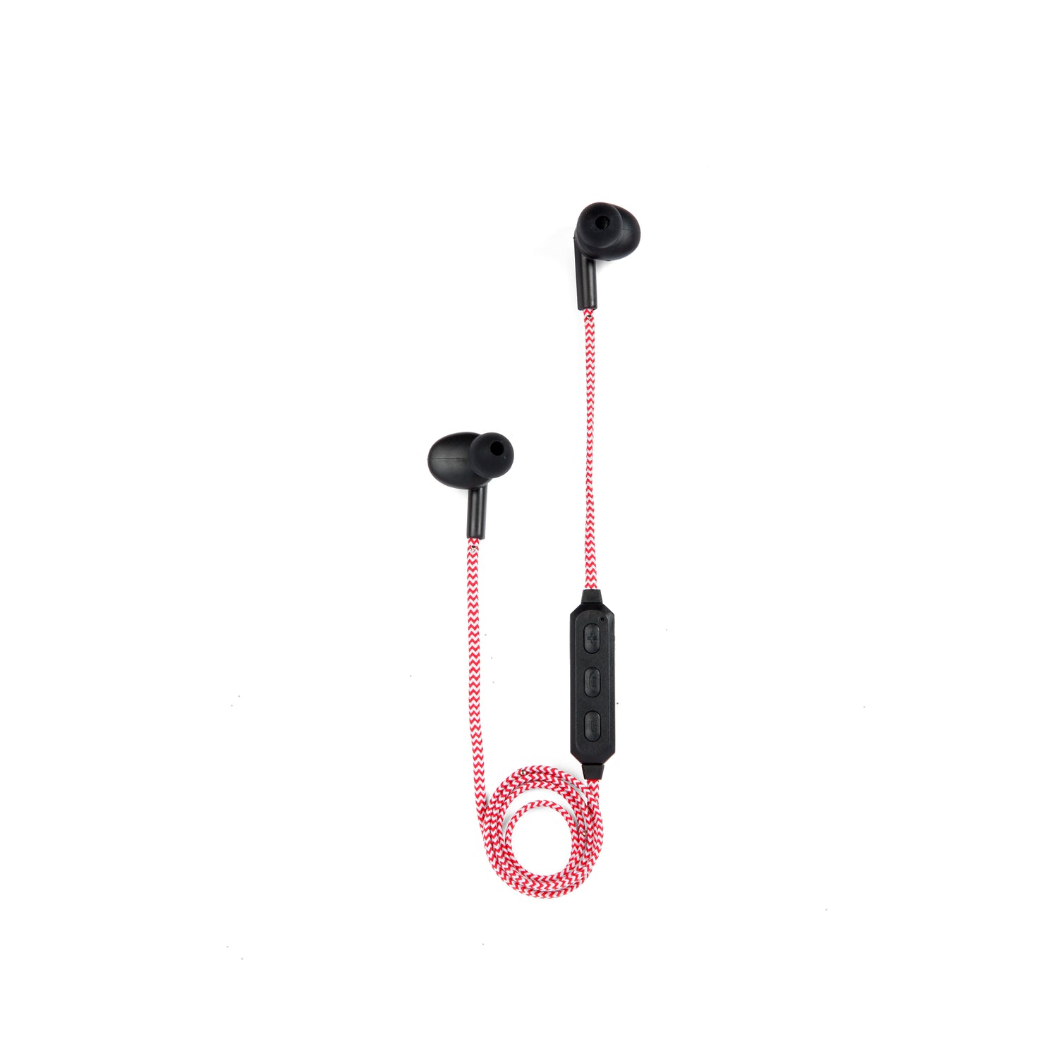 Red Cotton Braided Wireless Earbuds