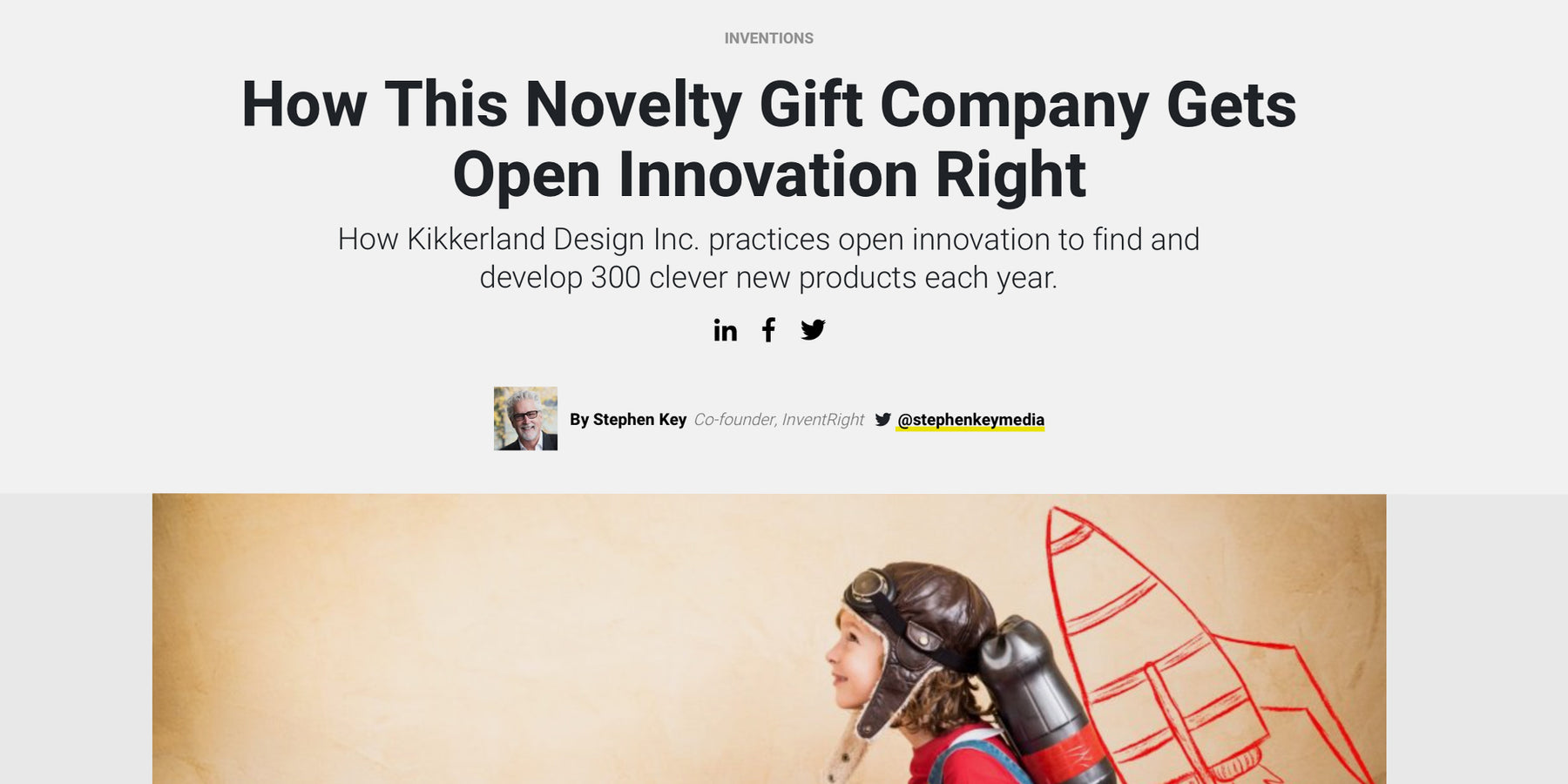 Inc Magazine article about Open Innovation