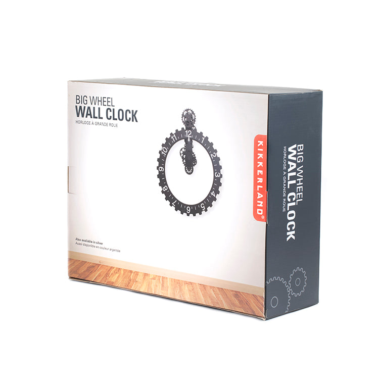Big Wheel Hour Wall Clock Black