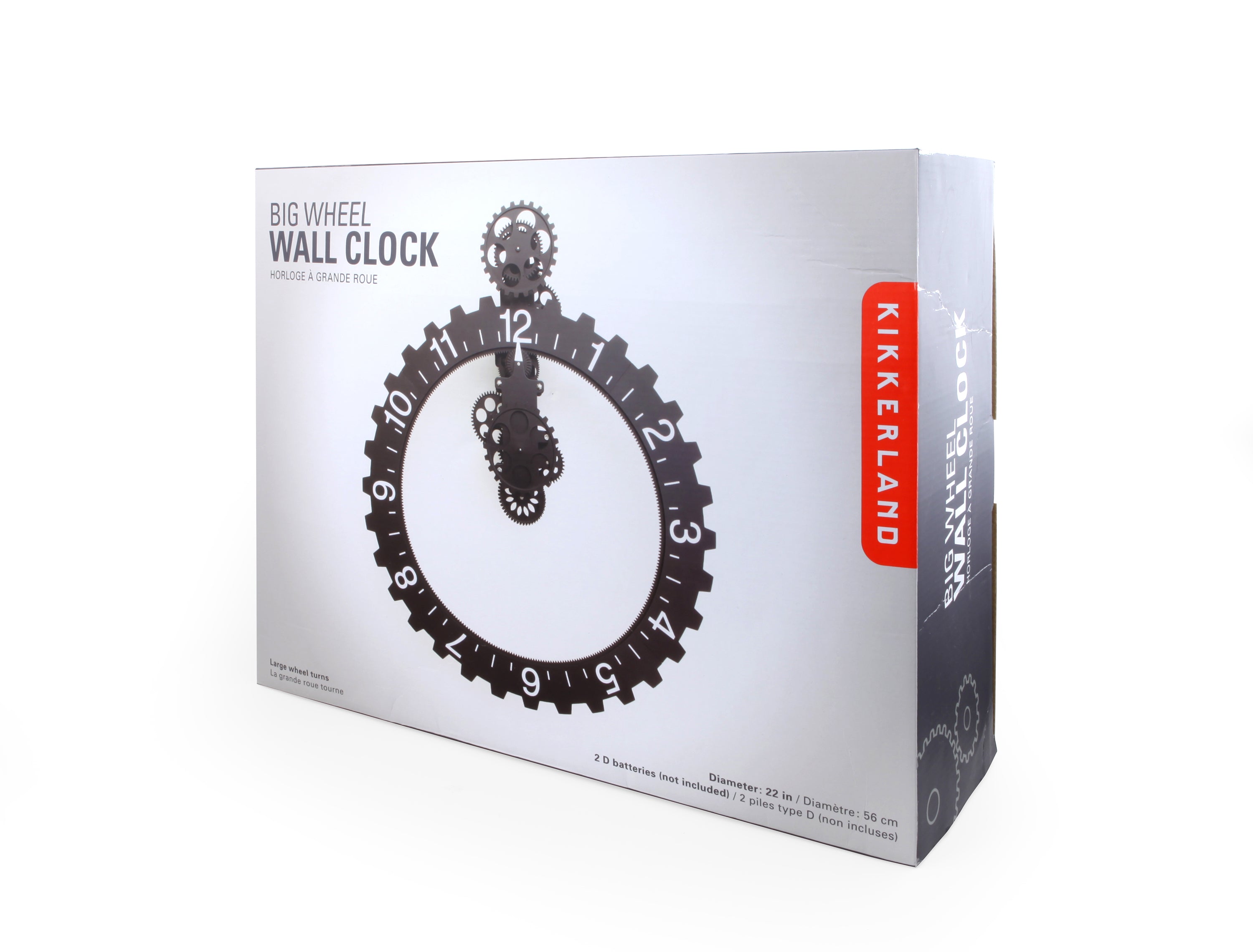 Black Big Wheel Wall Clock – Kikkerland Design Inc