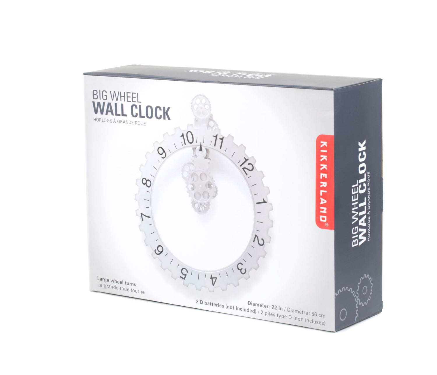 Big Wheel Wall Clock Silver