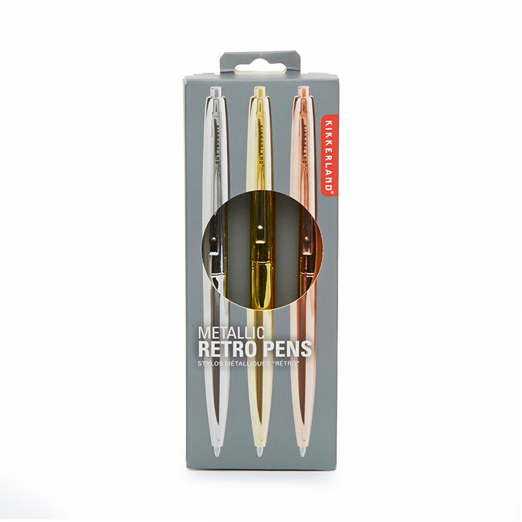 Metallic Retro Pens – Kikkerland Design Inc