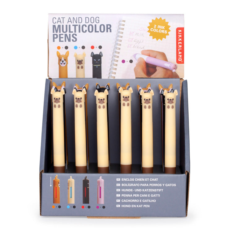 Dog and Cat Multicolor Pens