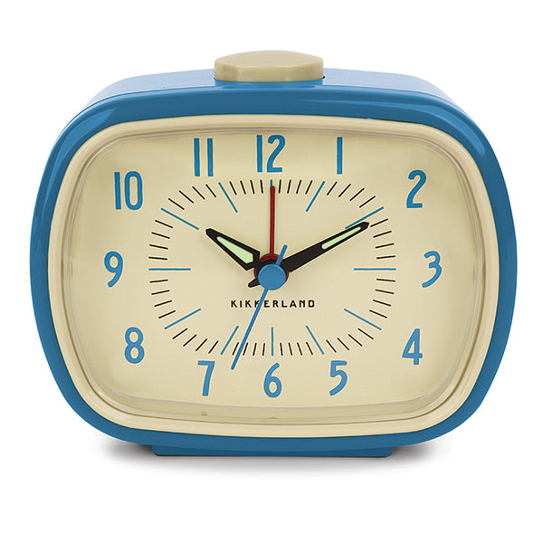 Blue Retro Alarm Clock – Kikkerland Design Inc