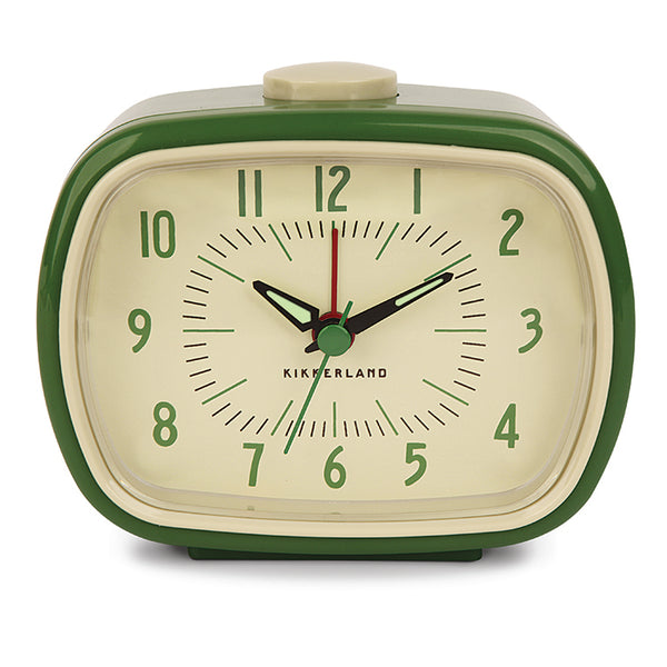 Green Retro Alarm Clock – Kikkerland Design Inc