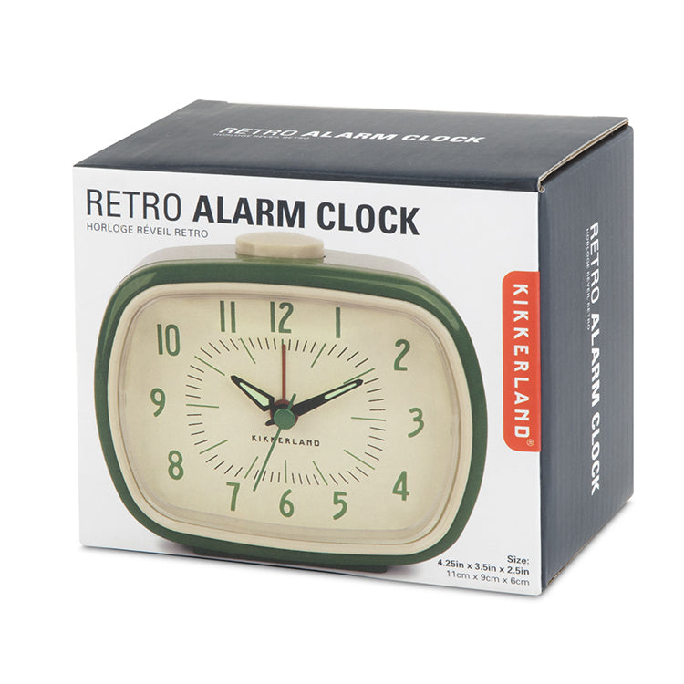Retro Alarm Clock + Green