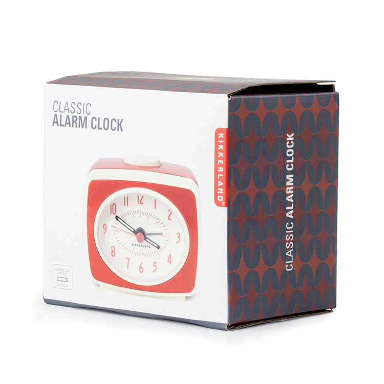 Small Classic Alarm Clock Red