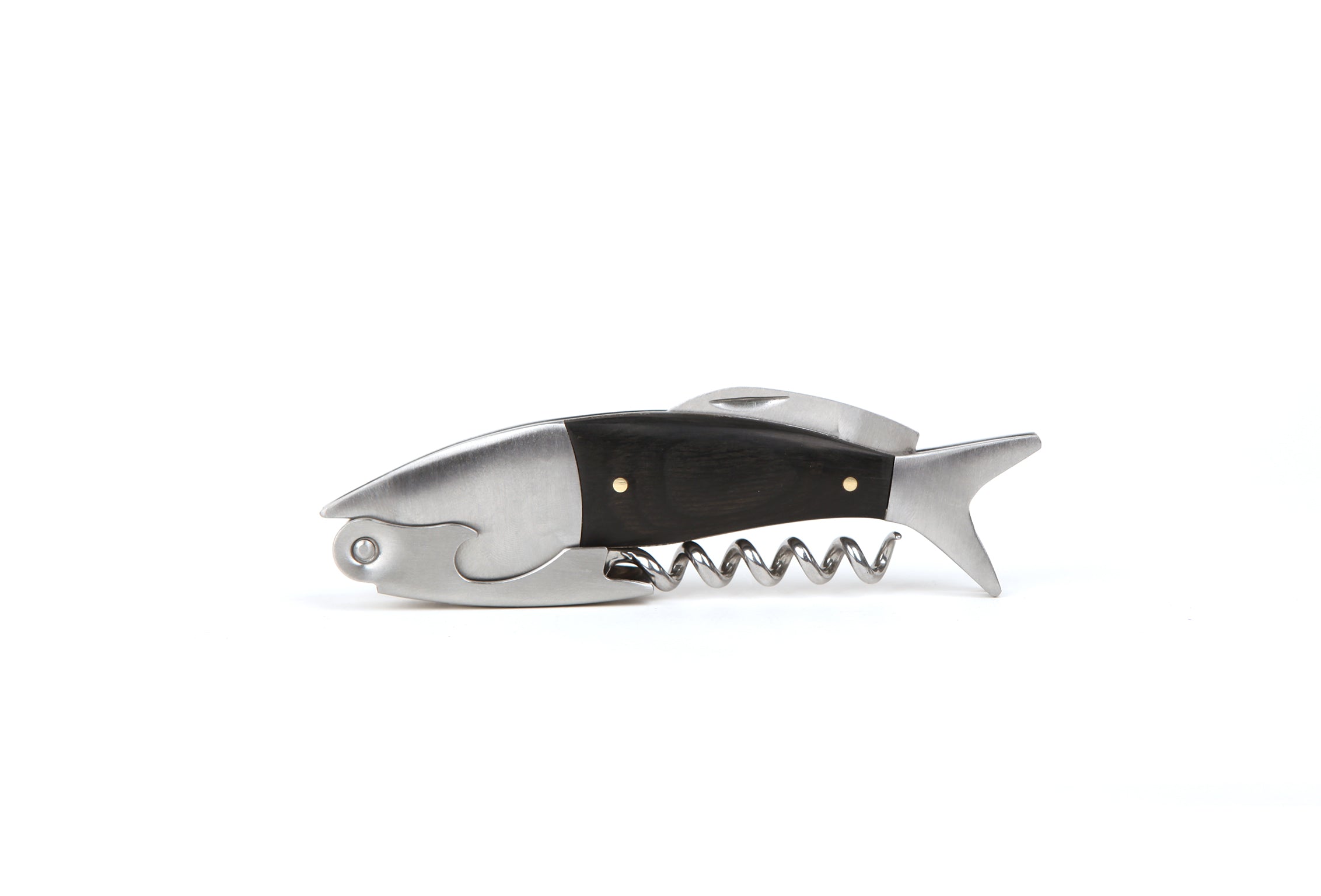 Dark Wood Fish Corkscrew – Kikkerland Design Inc