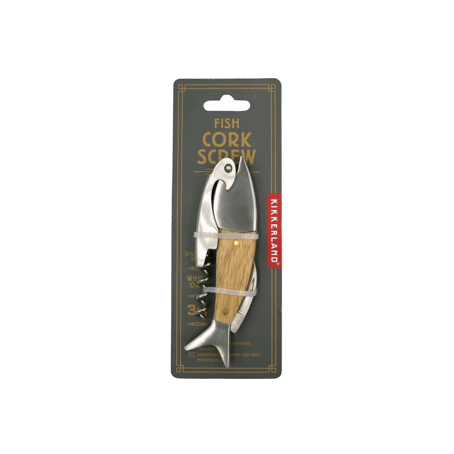 Light Wood Fish Corkscrew