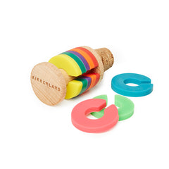 Rainbow Wine Rings + Stopper