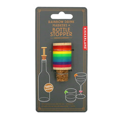 Rainbow Wine Rings + Stopper