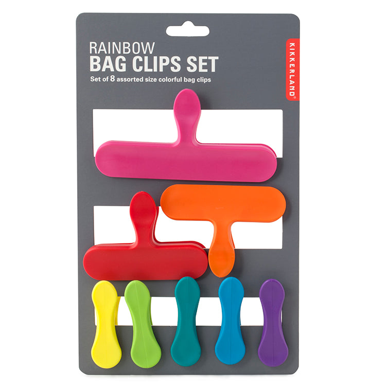 Rainbow Bag Clips Assortment – Kikkerland Design Inc